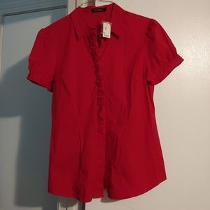 Limited red button down shirt NWT size Large